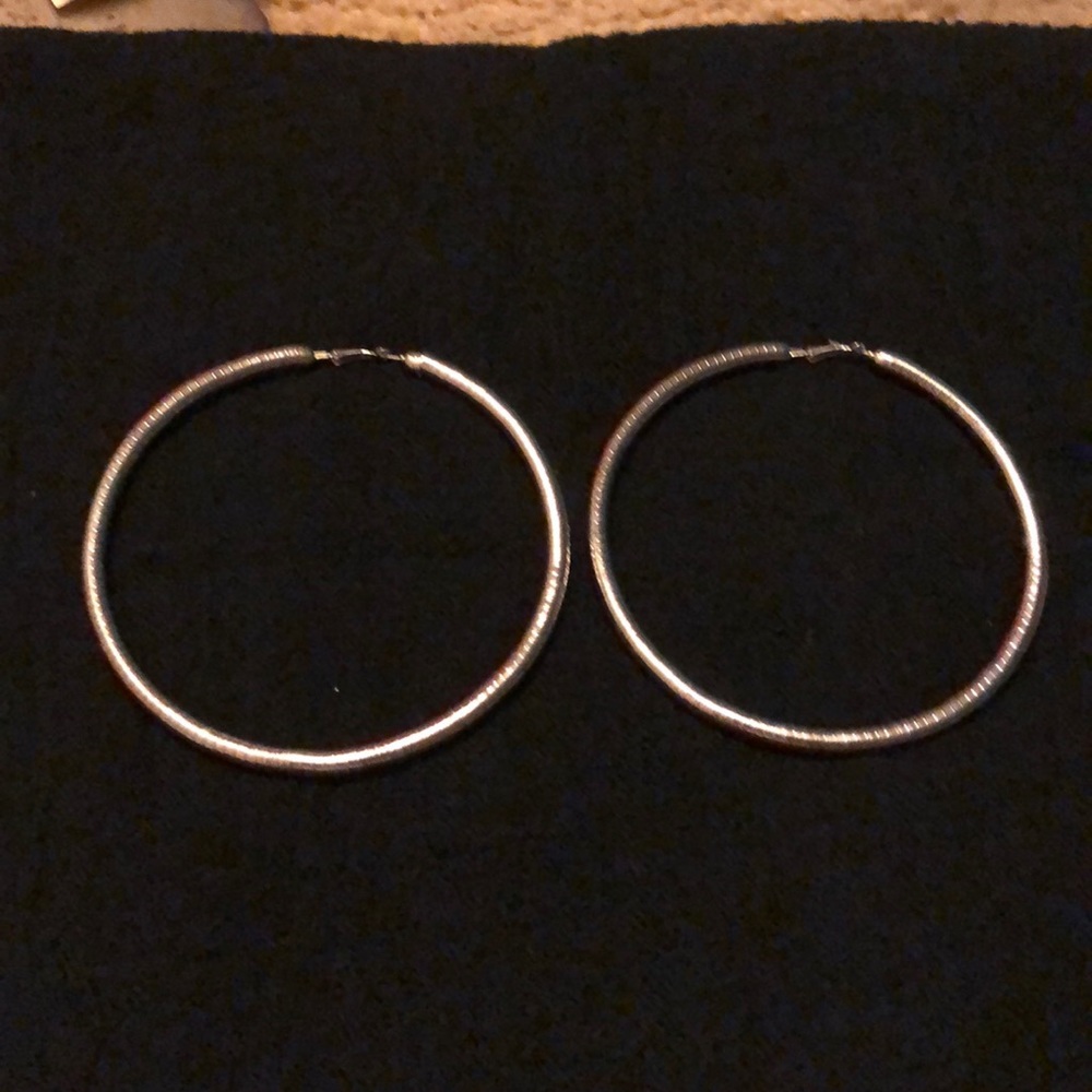 Silver Big Hoop Earings
